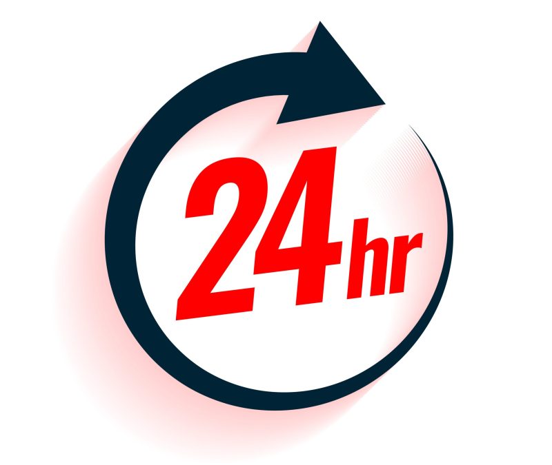 24 hours open helpline service background design vector